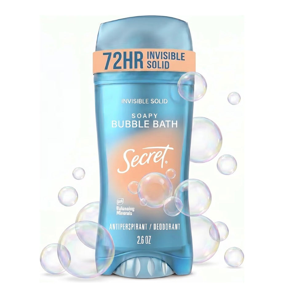 Secret Deodorant (SOLID) - Soapy Bubble Bath