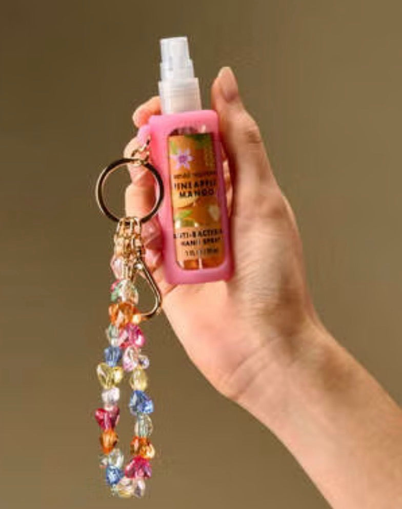 Bath & Body Works Sanitising HandMist Holder - Pink Wristlet