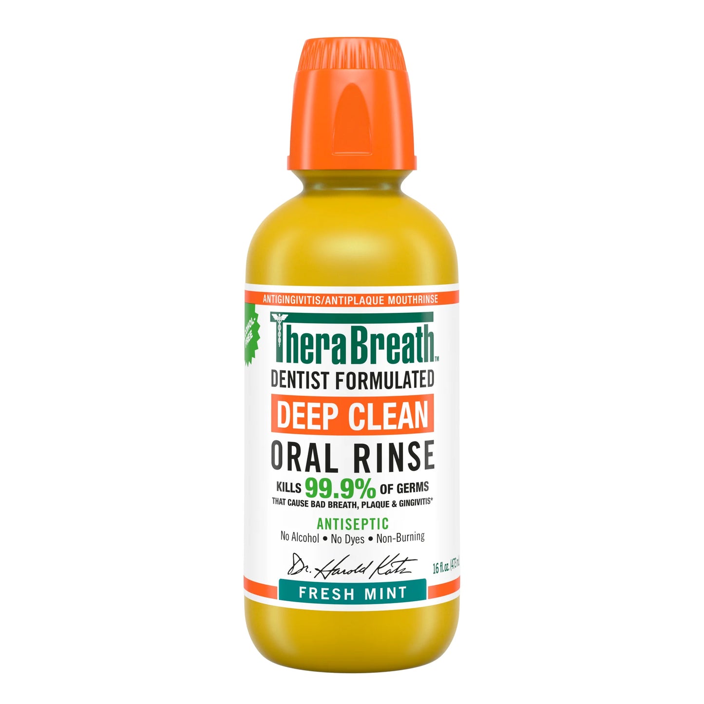 Therabreath Oral Rinse Mouthwash (Travel) - Antiseptic Fresh Mint