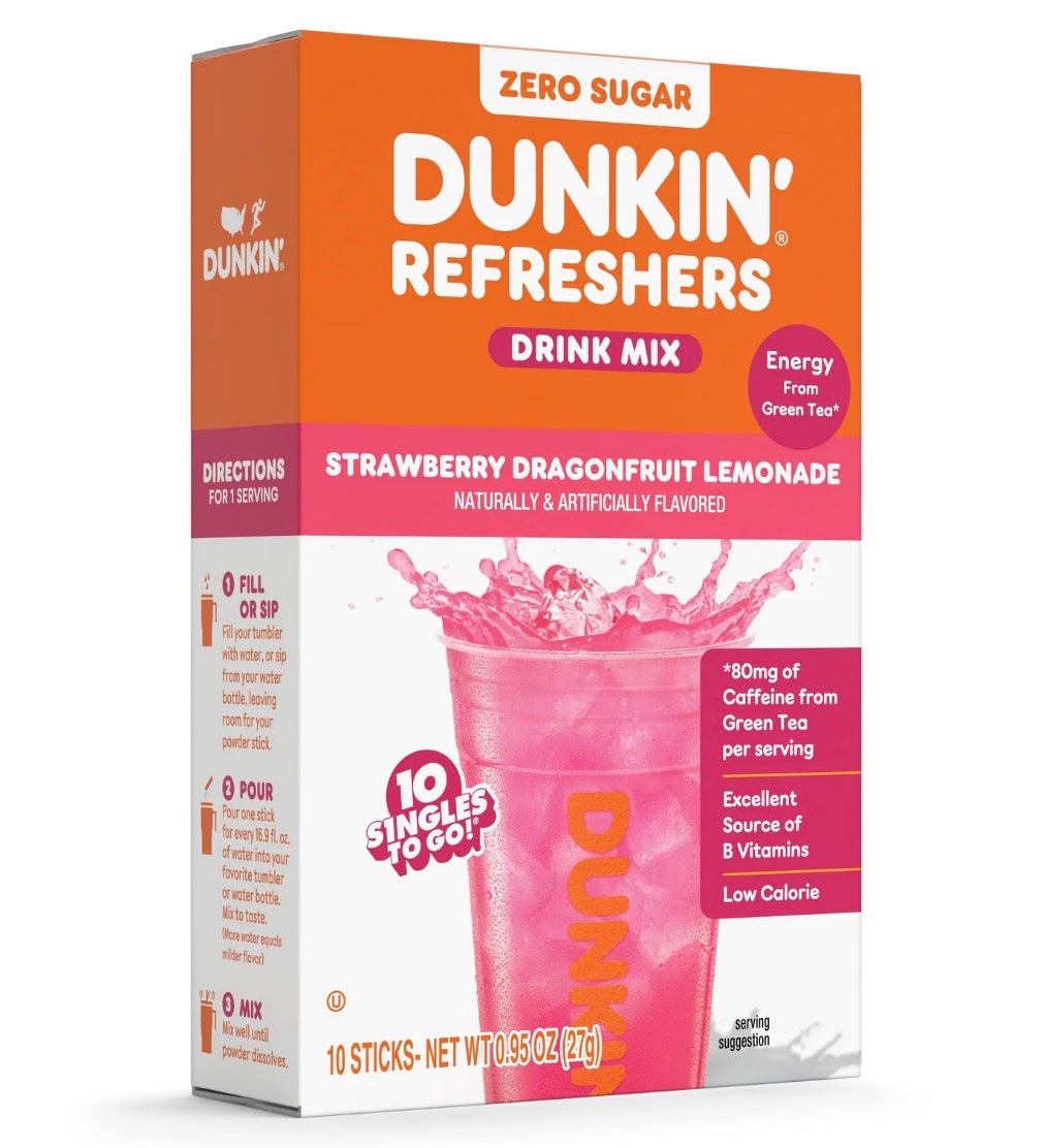 Dunkin’ Refreshers Singles 10ct - Strawberry Dragonfruit Lemonade
