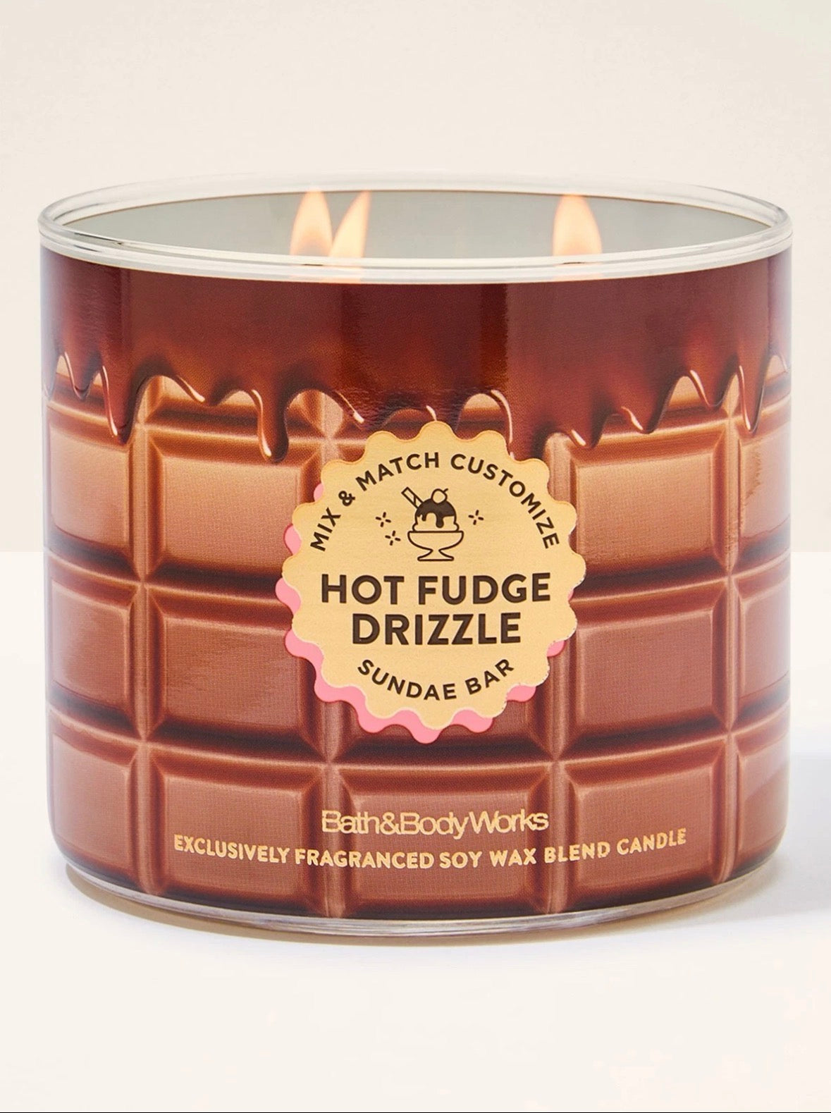 Bath & Body Works 3wick Candle - Hot Fudge Drizzle