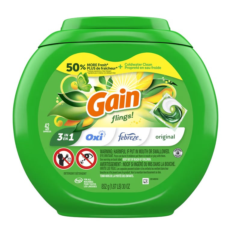 Gain Flings! Laundry Detergent Pods (42ct)
