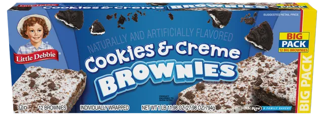 Little Debbie - Cookies & Creme Brownies (12ct) - OOD