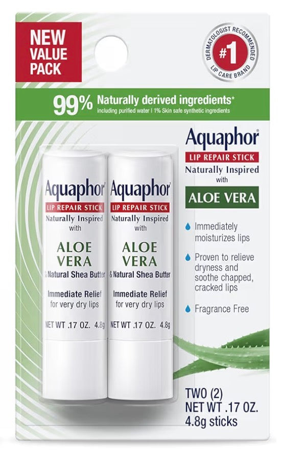 Aquaphor Lip Balm 2pk - Aloe Vera