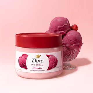 Dove Ice Cream Parlour Body Scrub - Raspberry Sorbet