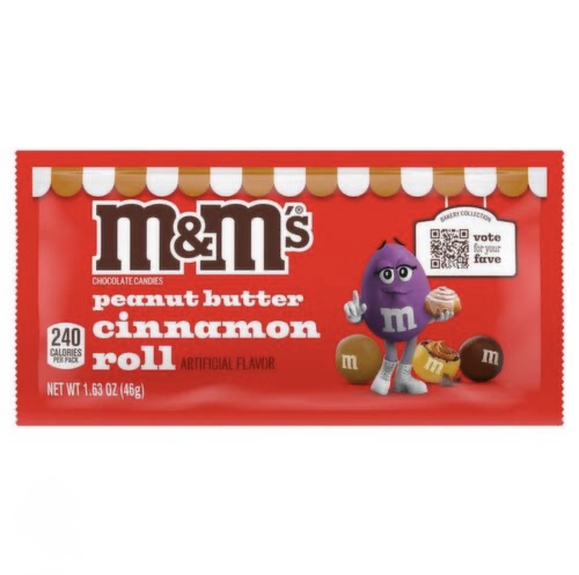 M&M Peanut Butter Cinnamon Roll (70g)