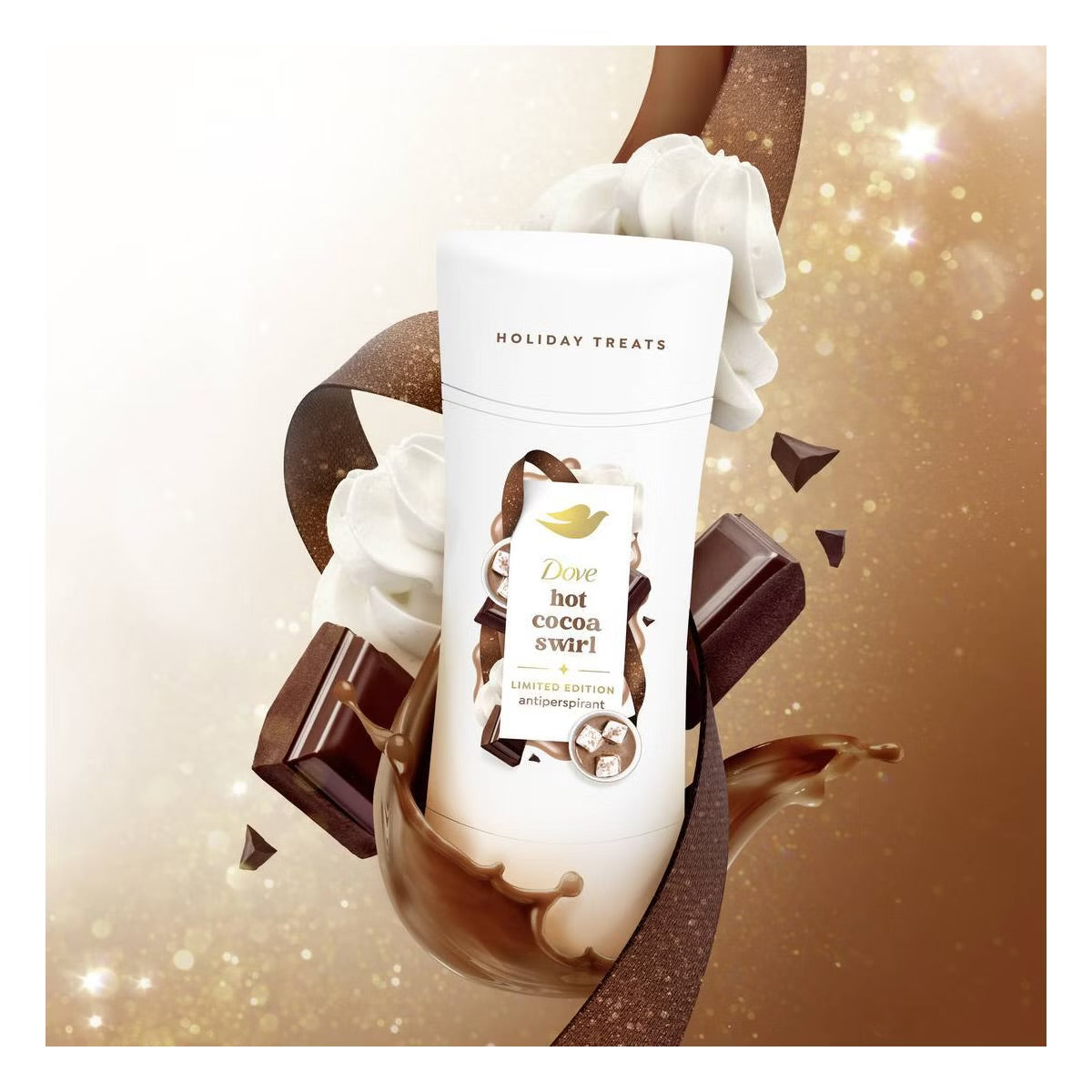 Dove Holiday Treats Deodorant - Hot Cocoa Swirl