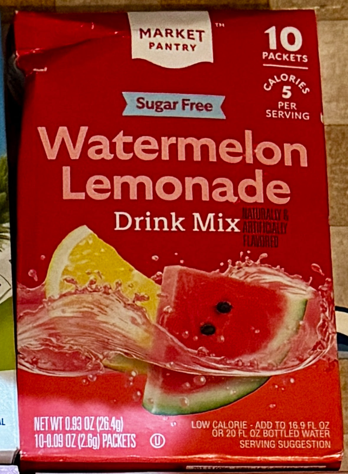 Market Pantry Watermelon Lemonade Sugar-Free Drink Sachets X10