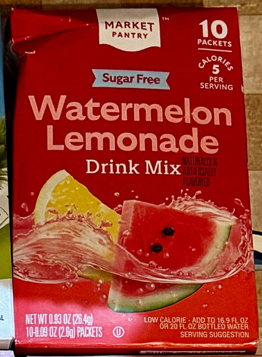 Market Pantry Watermelon Lemonade Sugar-Free Drink Sachets X10