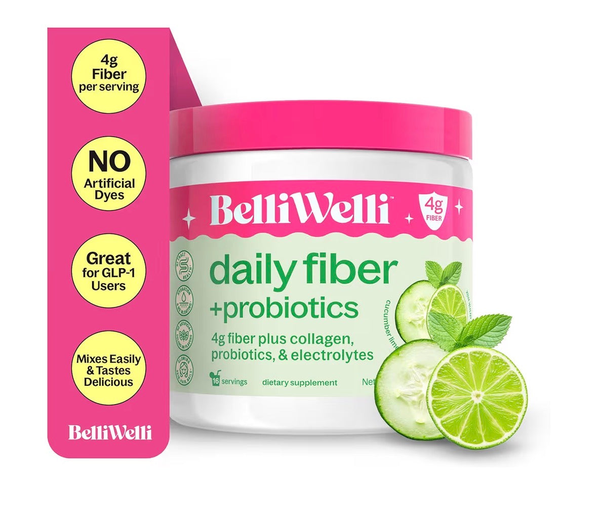 BelliWelli Daily Fibre +Probiotics Pot