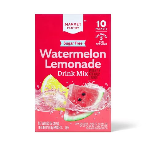 Market Pantry Watermelon Lemonade Sachets -10pk (Sugar Free)