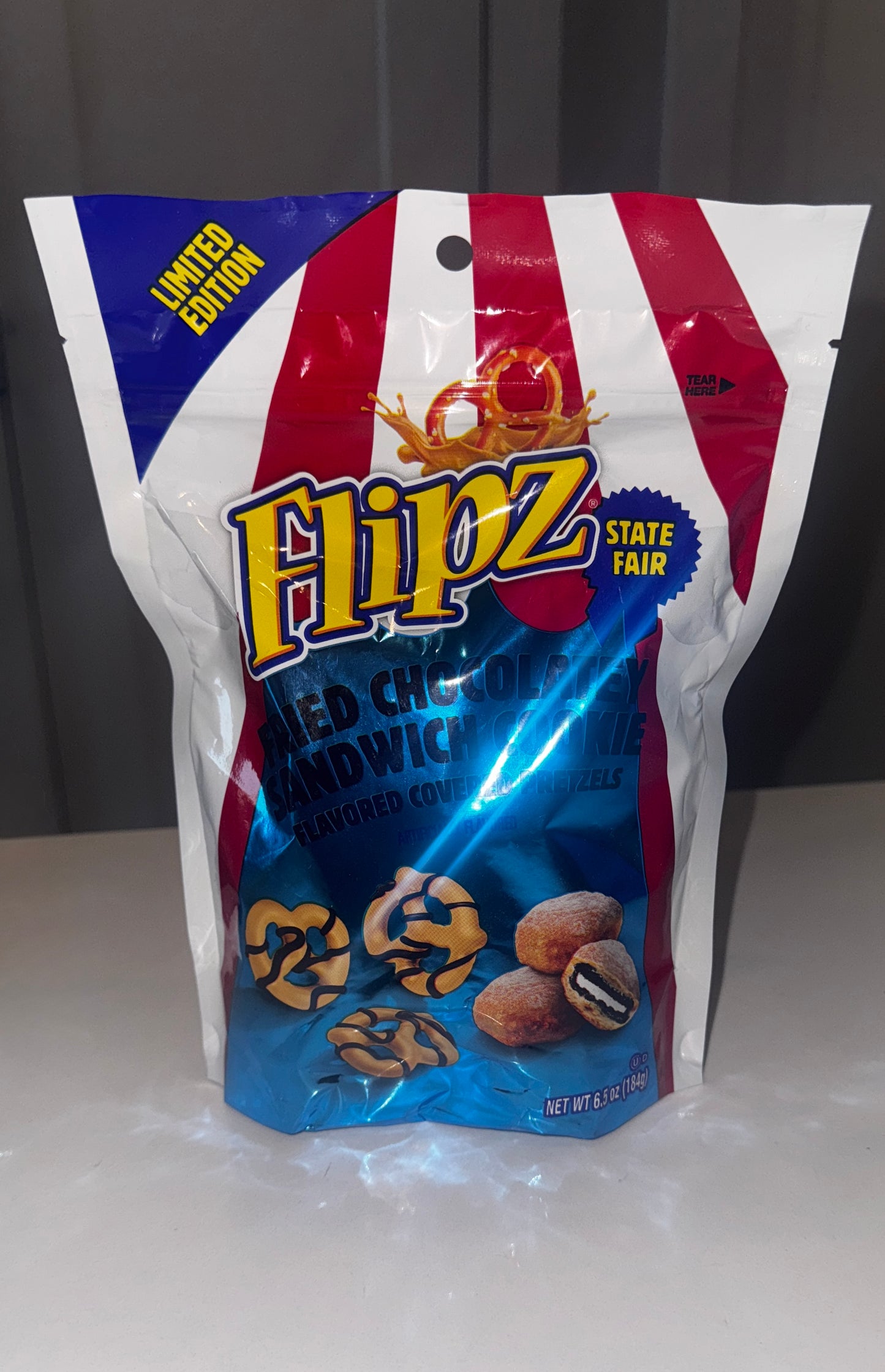 Flipz Fried Chocolate Sandwich Cookie Pretzels