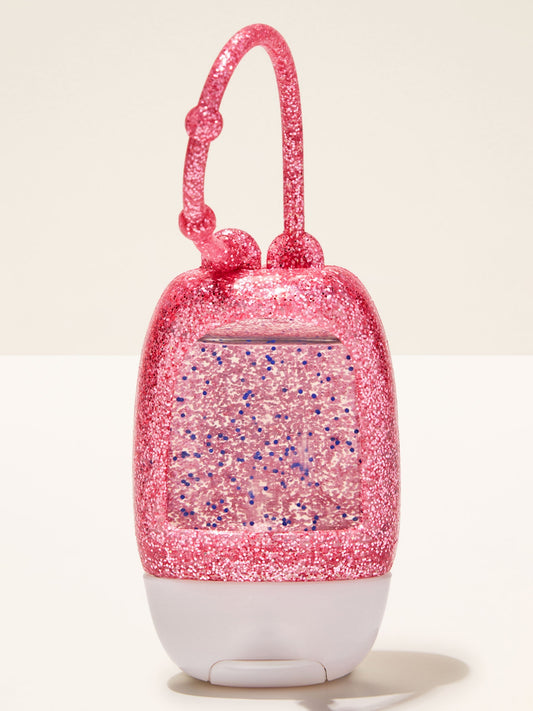 Bath & Body Works PocketBac Rubber Holder - Pink Glitter
