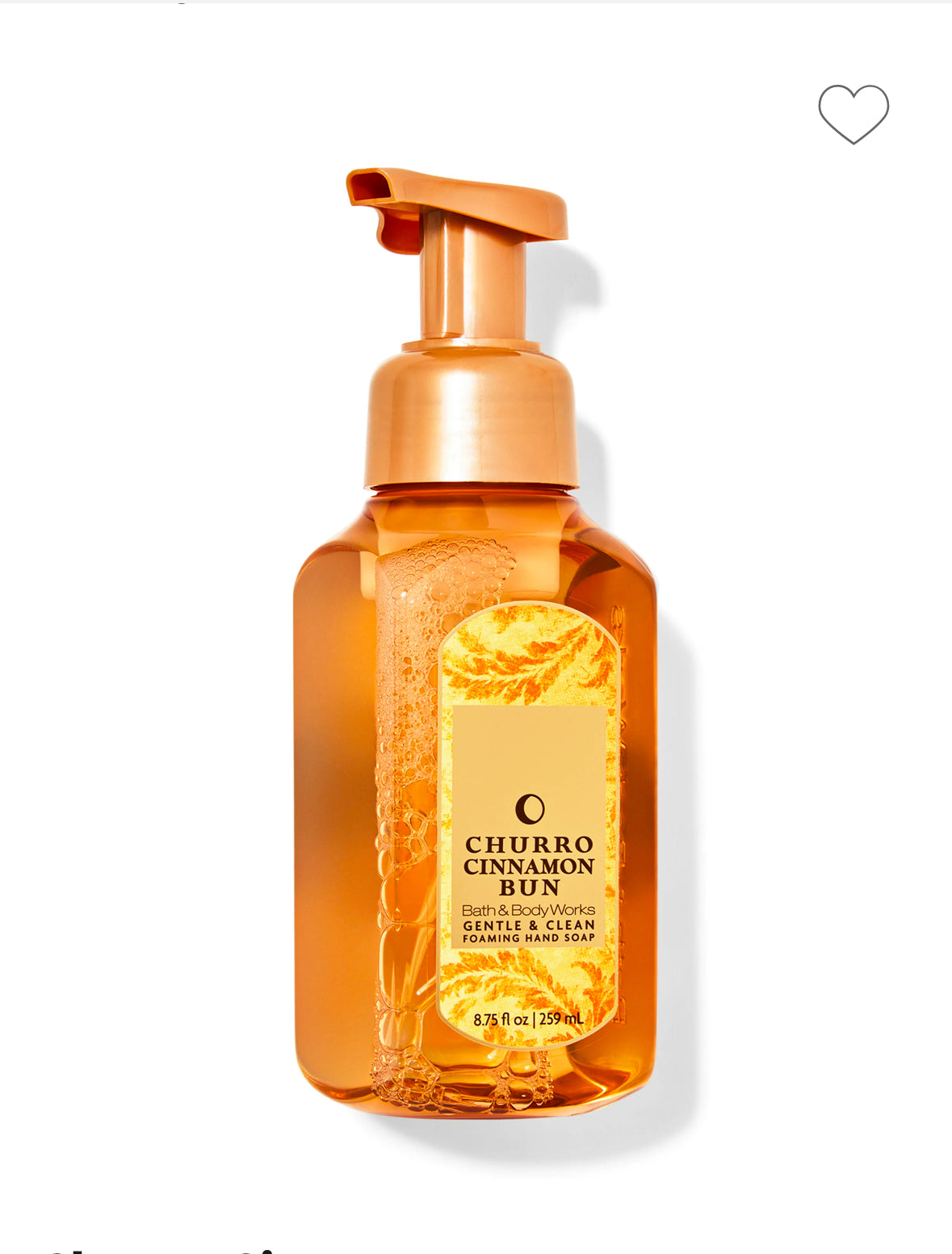 Bath & Body Works Foaming Wash - Churro Cinnamon Bun