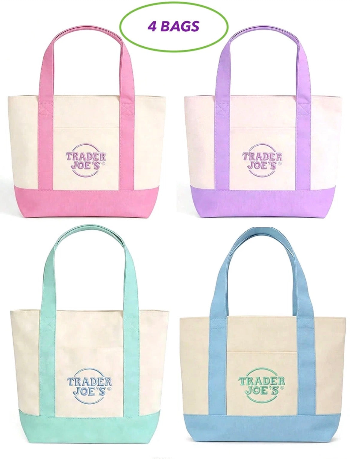 Trader Joe’s Mini Pastel Tote Bag