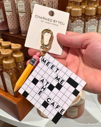 Bath & Body Works Charmed By You Bag Charm - Crossword Compact Mirror