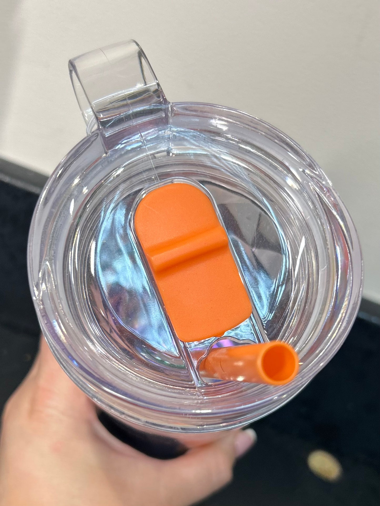 Dunkin’ Donuts Iridescent Reusable Tumbler with Straw - Orange