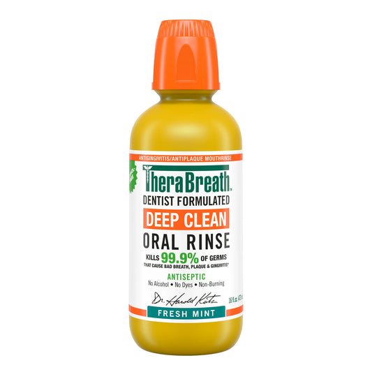Therabreath Oral Rinse Mouthwash (Travel) - Antiseptic Fresh Mint