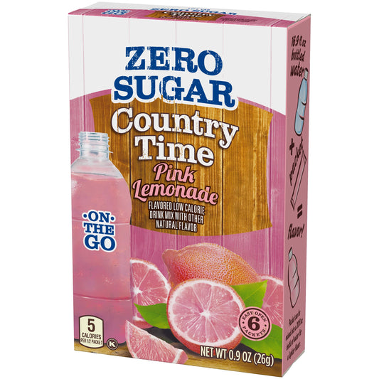 Country Time ZERO SUGAR Drinks Sachets (6ct) - Pink Lemonade