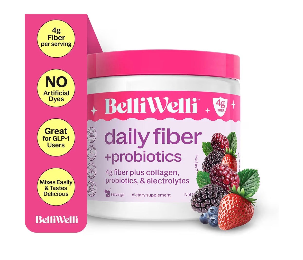 BelliWelli Daily Fibre +Probiotics Pot