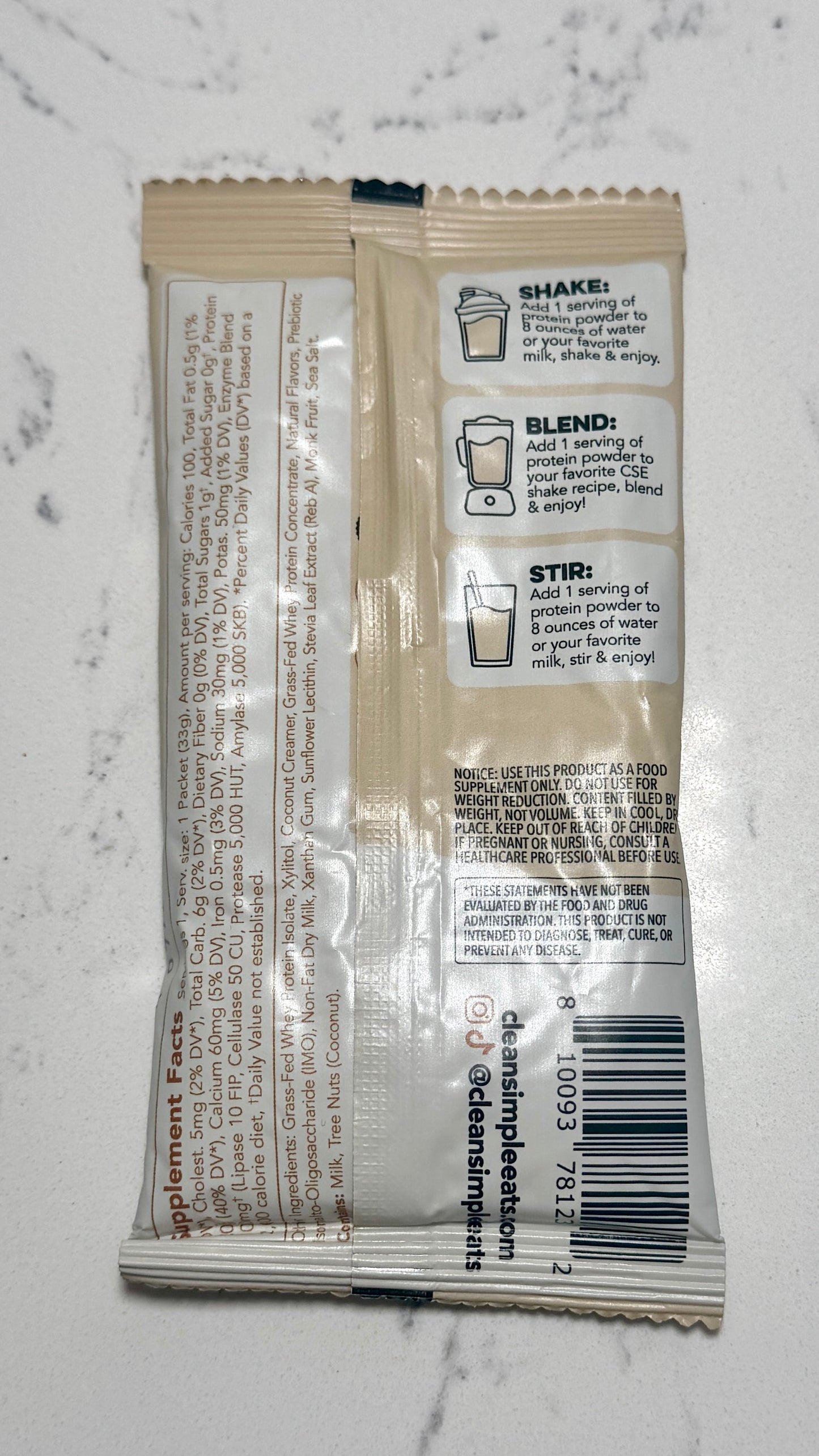 Clean Simple Protein Powder - Eggnog