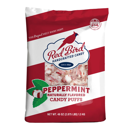 Red Bird Peppermint Puff Candy