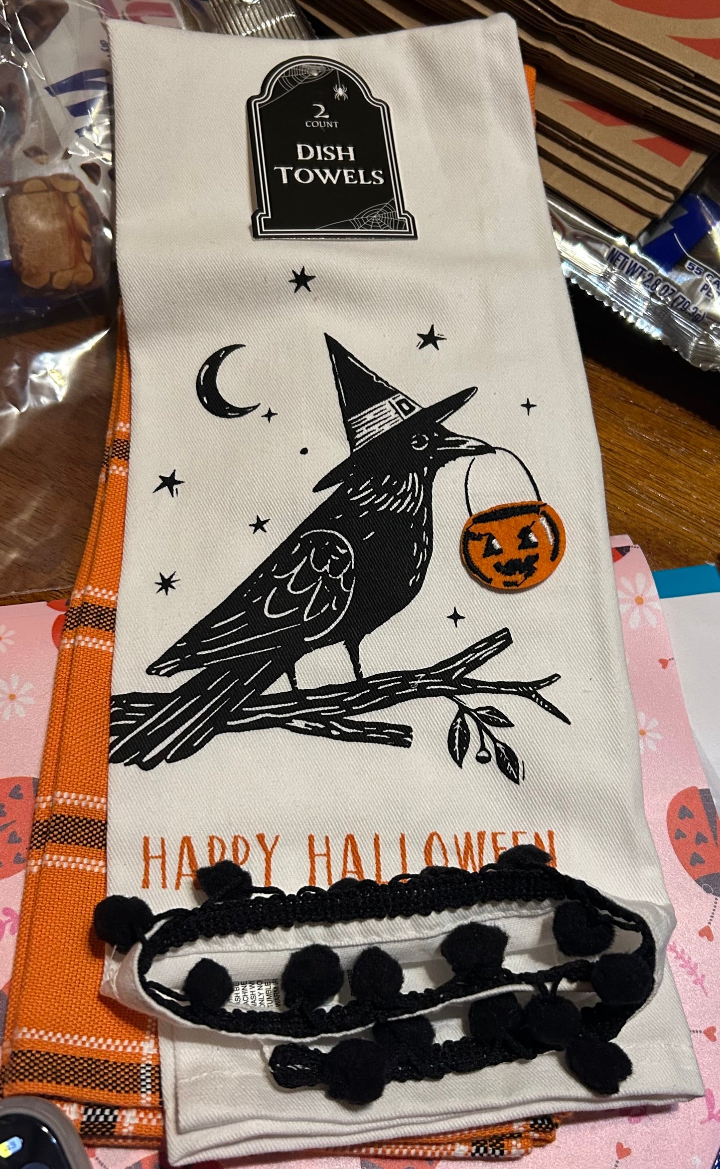 Target Halloween Tea Towel (2pk) - Crow