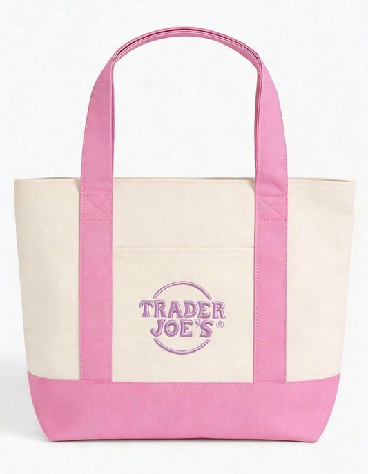 Trader Joe’s Mini Pastel Tote Bag - Pink