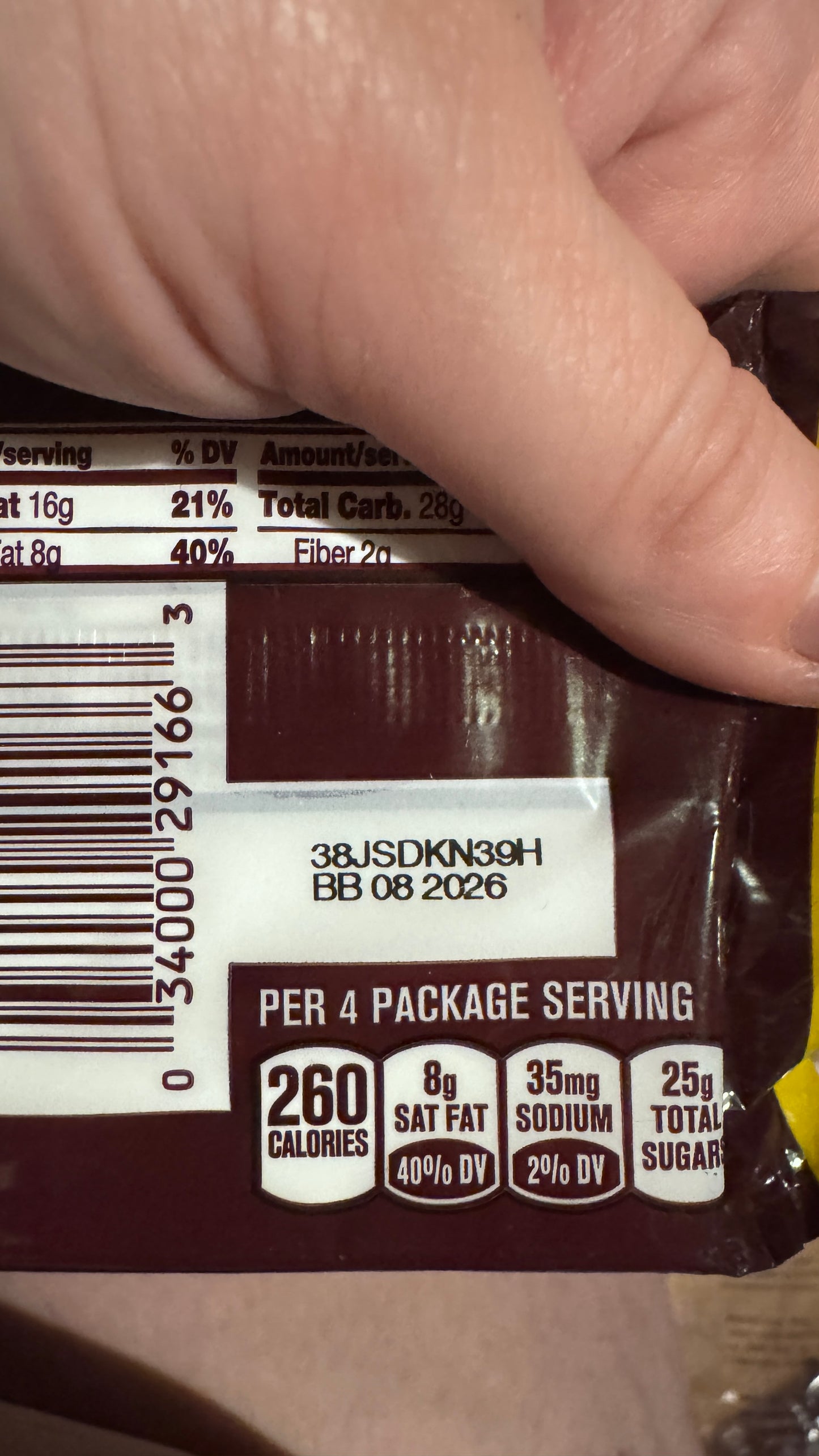 Hersheys Snack Size X 4 - Milk Chocolaye with Almonds