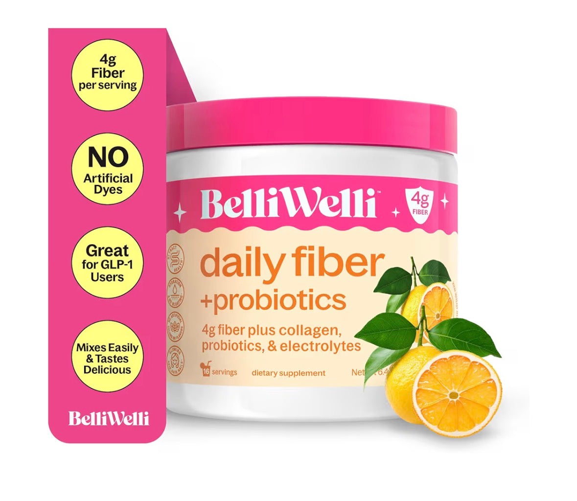 BelliWelli Daily Fibre +Probiotics Pot