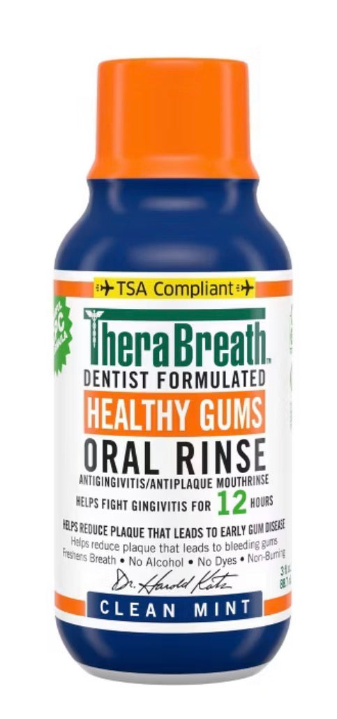 Therabreath Oral Rinse Mouthwash (Travel) - Clean Mint
