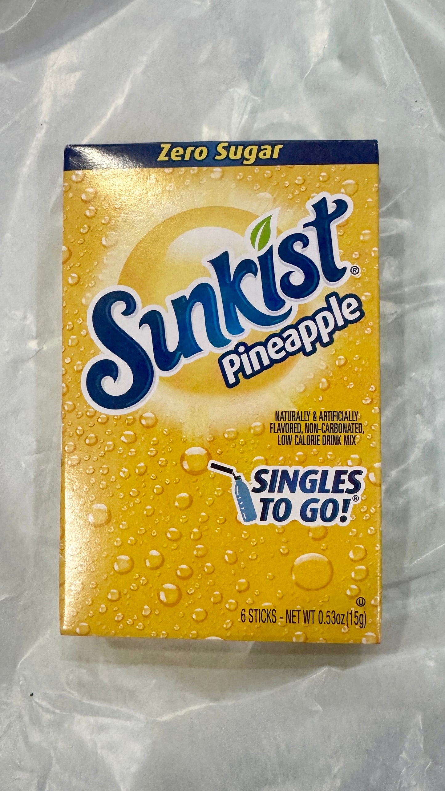 Sunkist Zero Sugar Pineapple Drinks Sachets