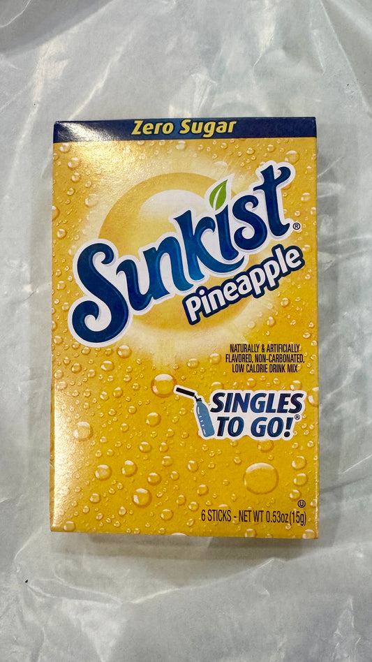 Sunkist Zero Sugar Pineapple Drinks Sachets