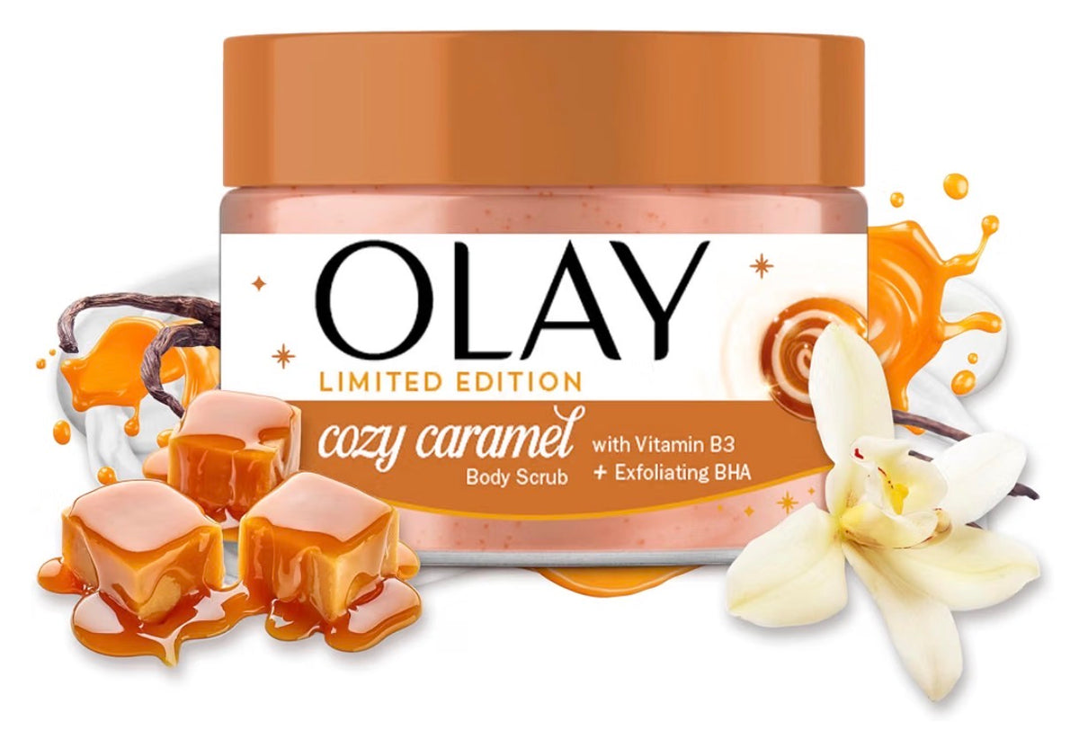 Olay Holiday Body Scrub (300g) - Cozy Caramel (STOCK RESERVATION)