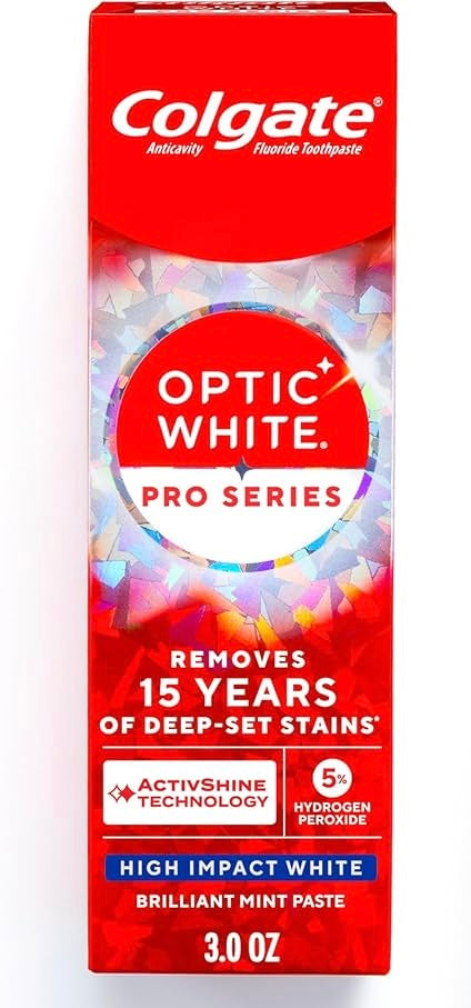 Colgate Optic White (High Impact White) Toothpaste- 5% Hydrogen Peroxide