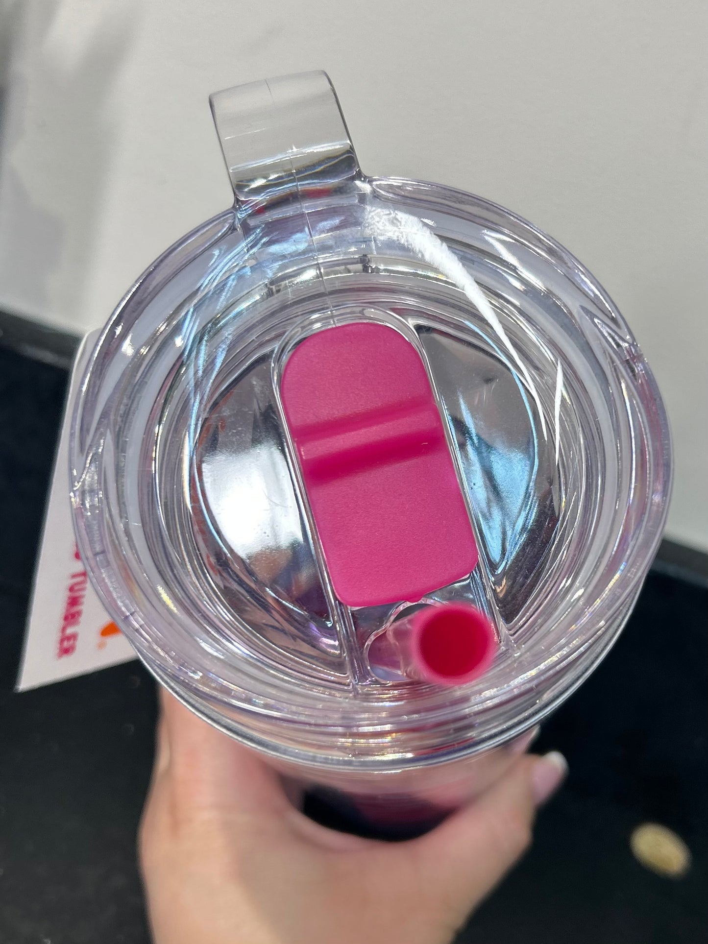 Dunkin’ Donuts Iridescent Reusable Tumbler with Straw - Pink