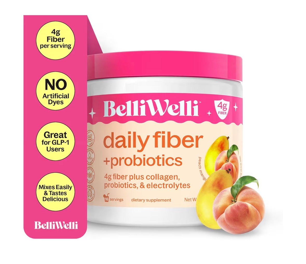BelliWelli Daily Fibre +Probiotics Pot
