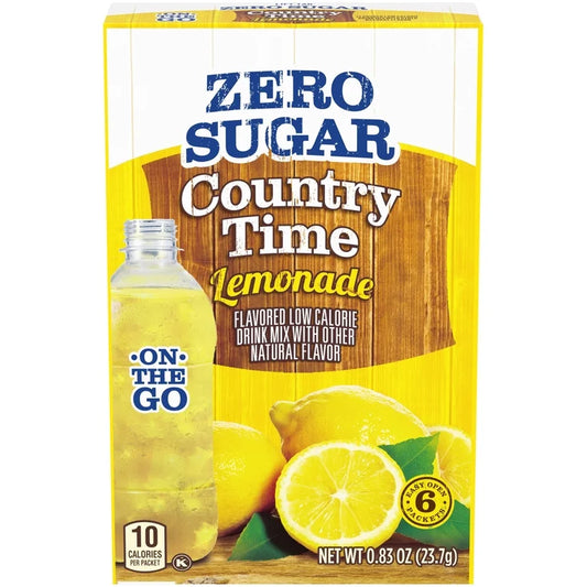 Country Time ZERO SUGAR Drinks Sachets (6ct) - Lemonade