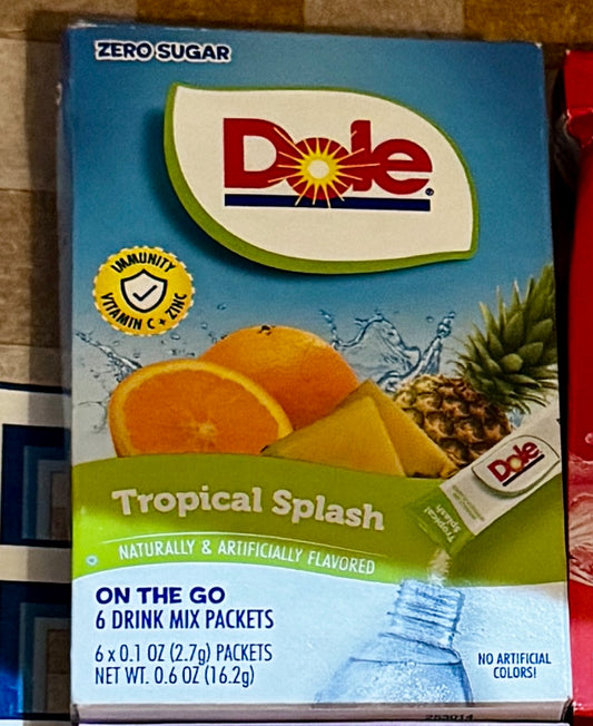 Dole ZERO SUGAR Drink Singles 10ct - Tropical Splash