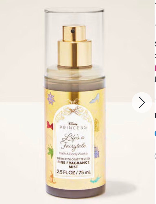 B&BW Disney Princess Body Mist - Travel Size (VARIOUS)