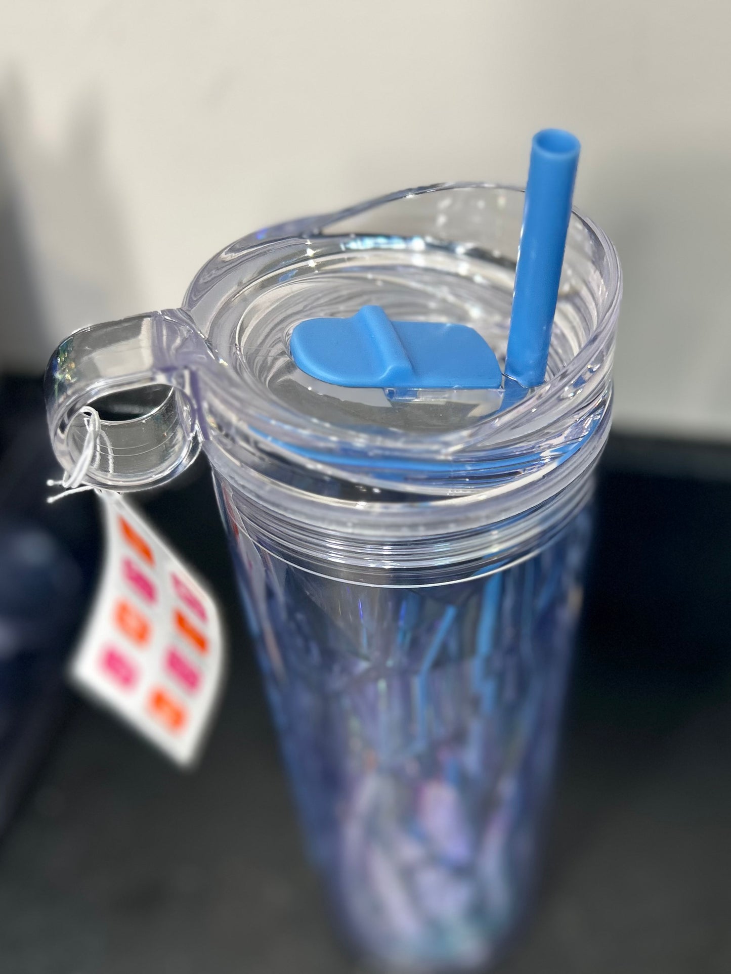 Dunkin’ Donuts Iridescent Reusable Tumbler with Straw - Blue