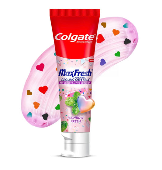 Colgate MaxFresh Rainbow Fresh Toothpaste (100g) - Heart Shaped Cooling Crystals
