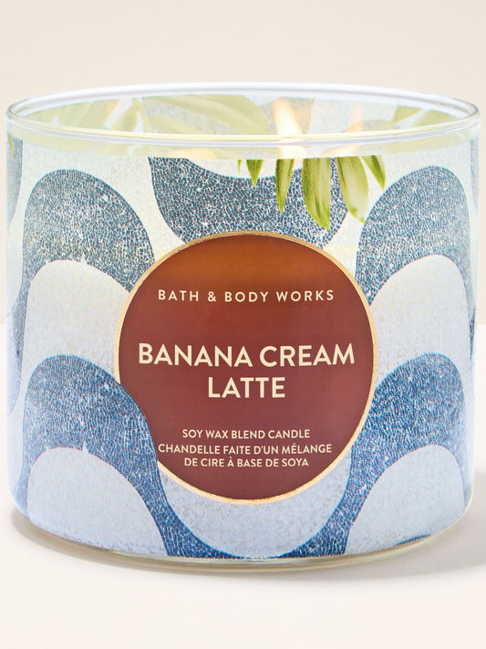 Bath & Body Works 3-Wick Candle - Banana Cream Latte